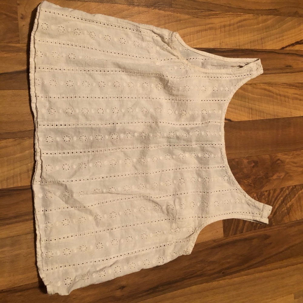 White cropped shirt